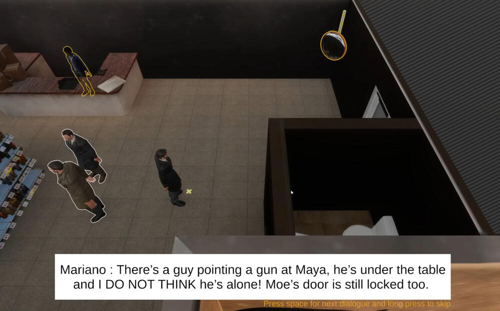 Dialogue Unlocked after finding all clues